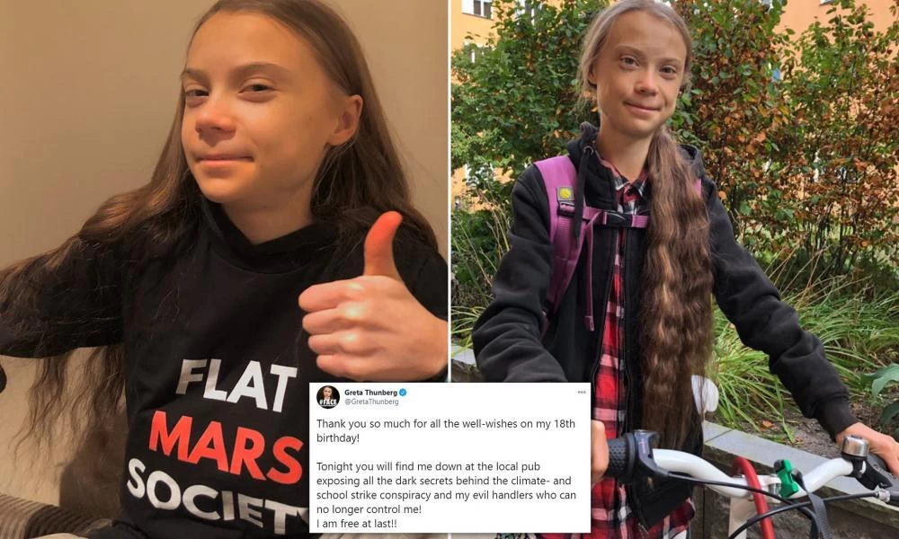 Η Greta Thunberg έγινε 18 και γιορτάζει με... ειρωνεία